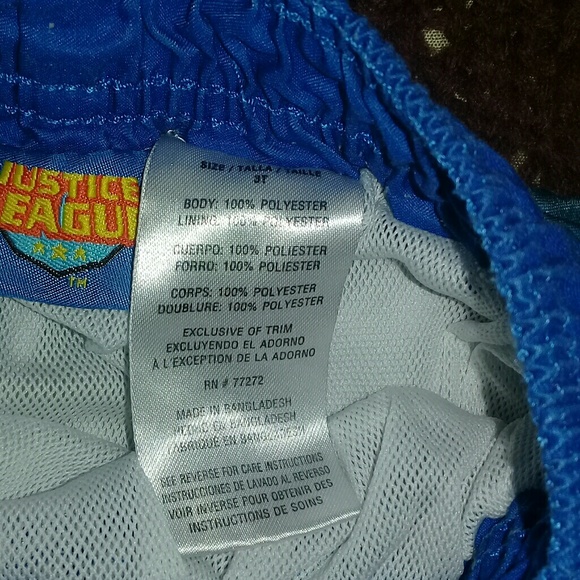 Boys blue justice league swim trunks size 3T - Picture 3 of 4